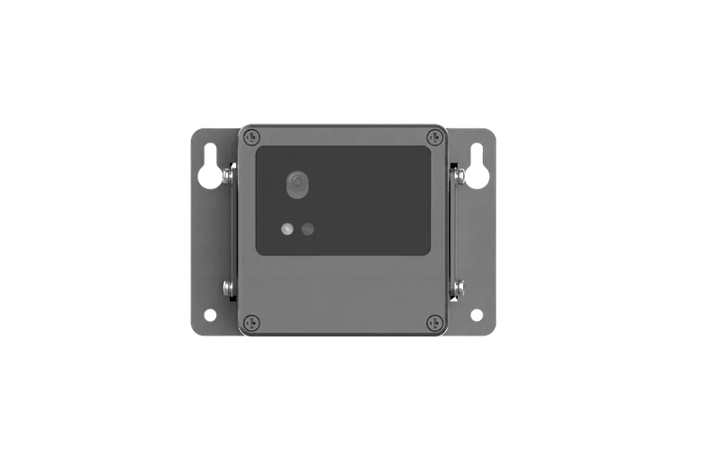 Optic Node AI camera on a flush wall mount
